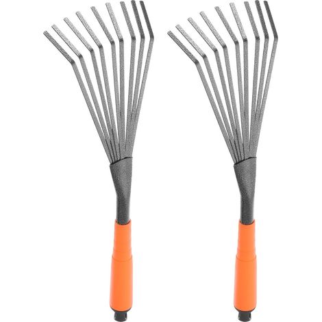 2pcs Râteau À Feuilles De Jardinage 15.63" Râteau À Gazon (1/5)