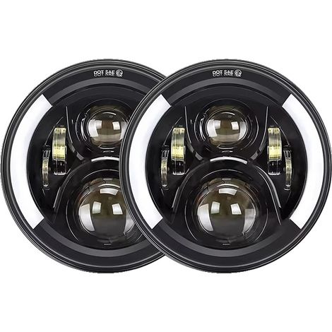 Faro delantero de 7 pulgadas, luz alta/baja, 2 unidades de 7 pulgadas. (1/2)