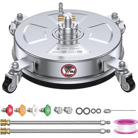 14inch nettoyeur haute pression Surface Cleaner 4500 PSI 304 Industrial Grade acier inoxydable Housing 1 4inch rapide (1/5)