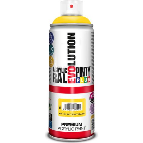 Vernice Spray PintyPlus Evolution 520cc RAL1021 Giallo Sole Opaco