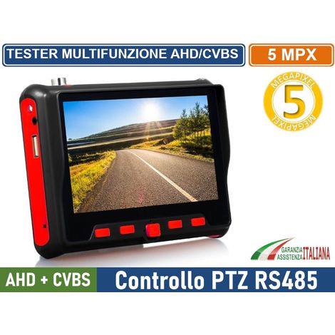 TESTER TELECAMERE CCTV DA POLSO AHD  CVBS 5 MEGAPIXEL CONTROLLO PTZ RS485 OSD UTC VIDEOSORVEGLIANZA MONITOR 4.3" (1/7)