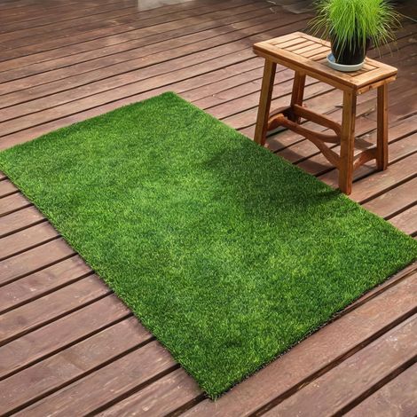 Gazon artificiel réaliste 1m x 4m antidérapant et drainant (1/5)