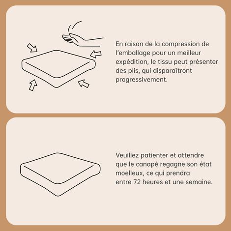 Canapé d'angle beige modulable en velours côtelé avec accoudoirs arrondis et mousse résiliente pour salon et chambre (1/5)