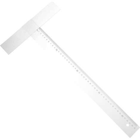 Équerre en T blanche acrylique de 45 cm avec tête détachable et (1/5)