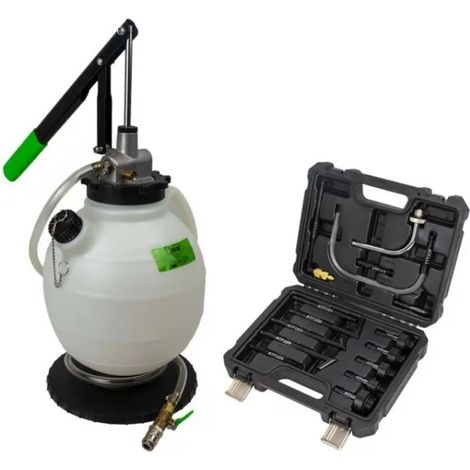 Système de transmission de remplissage de pompe 7,5L – 15 adaptateurs pour véhicules – Décharge 80cc – Plage de viscosité jusqu’à SAE140 – JBM52797