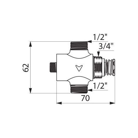 Tempostop Armatur für Waschbecken/Dusche Tc 747122 - Delabie