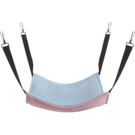 Hamac suspendu pour chat pour cage, lit réversible multifonction en maille respirante avec crochets, repos d'été rose et bleu 53x35cm / 20.9x13.8in (1/5)