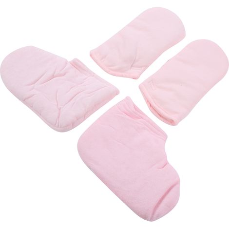 Ensemble de gants à paraffine, protection chaude des mains, gants blanchissants, couvre-pieds pour soins SPA (1/5)