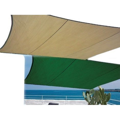 Vela ombreggiante tenda da sole telo QUADRATA O RETTANGOLARE - Modello: PRAIANO - Verde