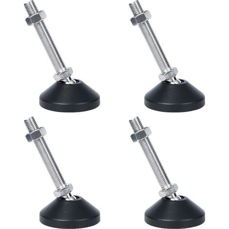 (D50xM8x80) 4Pcs M8 Piedini di livellamento, Piedi thread Piedino regolabile girevole antiscivolo Mobili di Piedi di livellamento per Macchine Robuste per la sede (1/5)