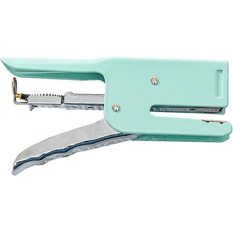 Agrafeuse manuelle pratique pour le bureau, agrafeuse multifonction en métal pour dossiers, agrafeuse manuelle pratique-16.8X2.3CM-Green