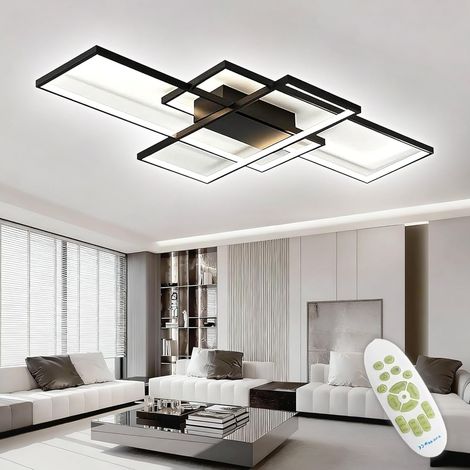Dimmable LED Ceiling Light 82 W 110 cm Black (1/5)