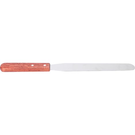 Spatule à cire en acier inoxydable avec manche en bois pour épilation professionnelle (1/5)