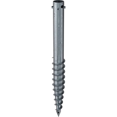 KRINNER Schraubfundament G Länge 1000 mm Ø 89 mmGewinde 4xM12 6,1 kg Stahl