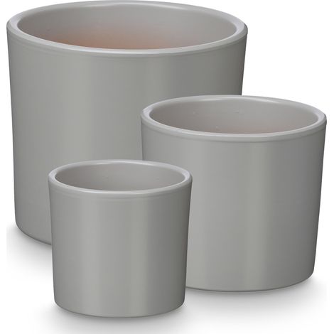 Blumentöpfe aus Keramik, 3 Stück, Ø 14, 17, 22 cm (1/2)