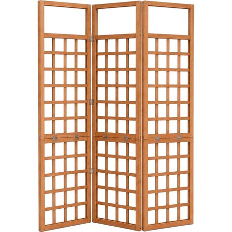 Sichtschutzgitter aus Holz, hellbraun, klein, 3-teilig (1/5)