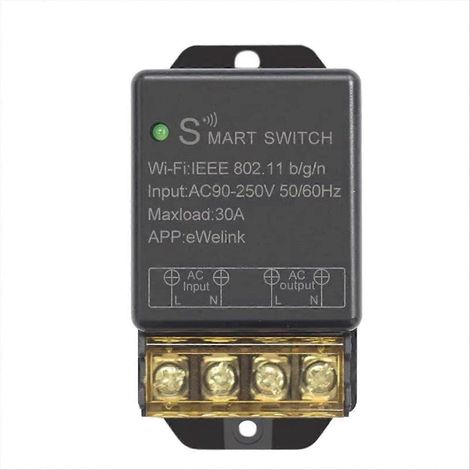 Relais WiFi intelligent, interrupteur intelligent AC220V/110V 30A, télécommande sans fil unidirectionnelle pour la commande vocale domestique (1/5)