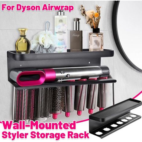 Wandhalterung zur Aufbewahrung des Dyson Airwrap Haarstylers, kein Bohren erforderlich, aus Aluminium (1/5)