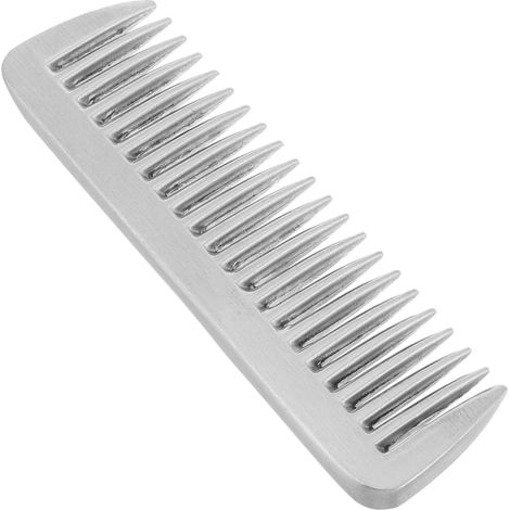 Peigne À Dents pour Cheval Brosse À Dents en Anneau Peigne en Métal pour Chiens Brosse À Hamster Peigne Antipelliculaire Peigne en CRIN De Cheval (1/5)