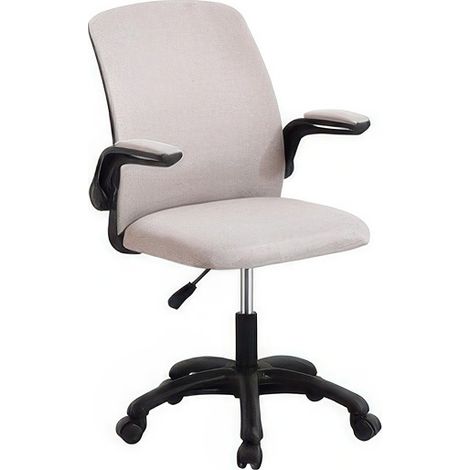 Sedia Ufficio Moma Grigio Chiaro con Braccioli e Pistone a Gas Altezza 86-96 cm