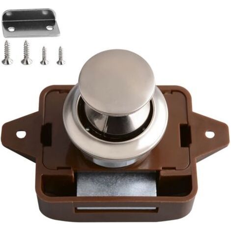 Bouton Poussoir Loquet Serrures pour Camping-Car Serrure de Meuble Boutons Poussoir Porte Serrure de Porte Meuble Fermoir pour de Placard de Camping Cars de Yacht de Bateau de Tiroirs (1/5)