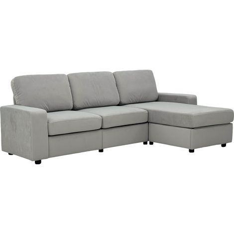 ["• Canapé d’angle moderne et confortable avec rangement et ottomane, ensemble salon grand format de 245,5 cm", (1/5)
