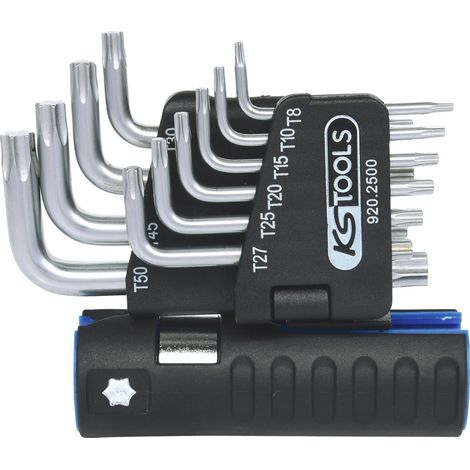 Serie di chiavi maschio piegate Torx 3in1,10 pzT80-T50 (1/2)