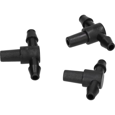 4/7-mm-T-Stück für Gartenschläuche, 100 Stück, Tropfbewässerungsanschluss für Gartensysteme, Kunststoff-Abzweigverbinder (1/5)