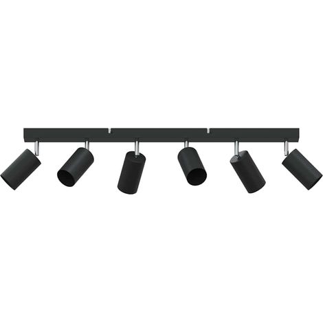 Faretto da soffitto Nero 73 x 5.5 x 16.5 cm Acciaio vidaXL (1/5)