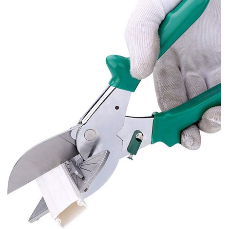 Ciseaux à angle ajustable 45-135° avec verrouillage de sécurité, coupe-fils vert (1/3)