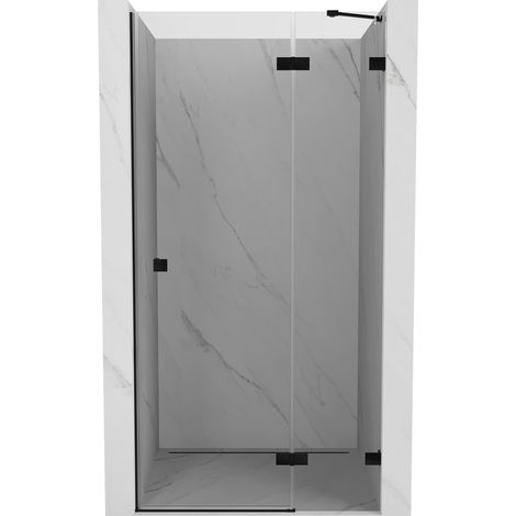 Mexen Lunar porte de douche battante droite 110 cm, transparent, noir - 834-110-000-70-00-P (1/5)