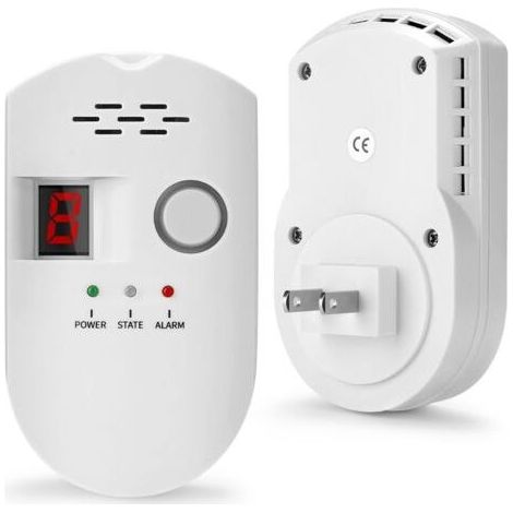Naturale Rivelatore di Fughe di Gas, Plug-in e Propano Naturale Rilevatore di Gas per la Cucina di Casa, CAMPER, Combustibili & Gas Esplosivo di Allarme per il GPL e GNL, Metano (1/5)