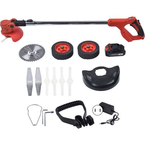 Coupe-herbe numérique 36V batterie lithium sans fil, rogneuse électrique avec 3 lames, 100-240V prise US (1/5)
