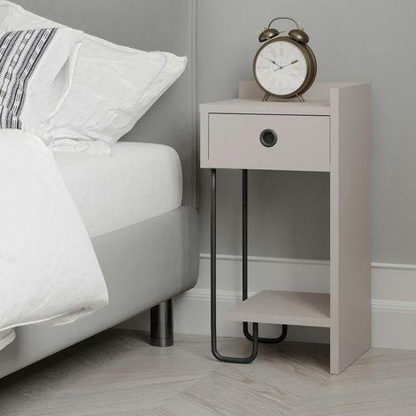 Chevet moderne moka - 1 niche ouverte, côté droit JENA (1/5)