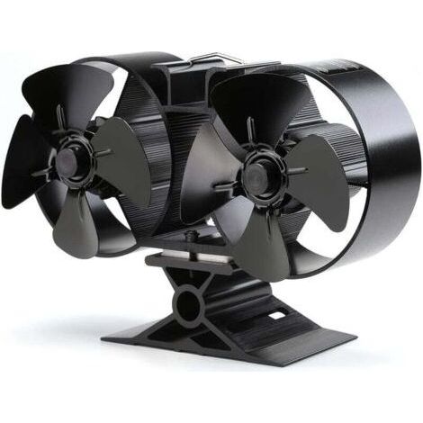 Ventilateur de poêle à feu, alimenté par la chaleur pour poêle à bois, ventilateurs de poêle à bois, ventilateurs de poêle à bois pour poêles/cheminées avec thermomètre (1/5)