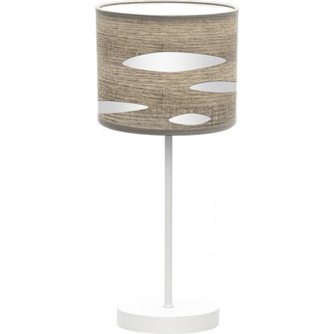 Lampada da tavolo Odra 1xe14 Bianco/Grigio Legno 42x17x17 Cm brand FABRILAMP