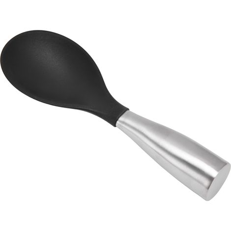 Cuillère à riz confortable avec manche en acier inoxydable, pratique et antiadhésive. (1/5)