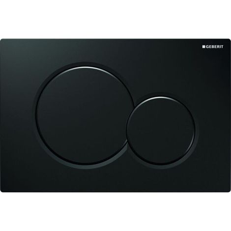 Plaque de déclenchement WC Geberit Sigma01 – Noir brillant – Dimensions 246x164x13mm – Système double chasse d'eau 3/6L (1/4)