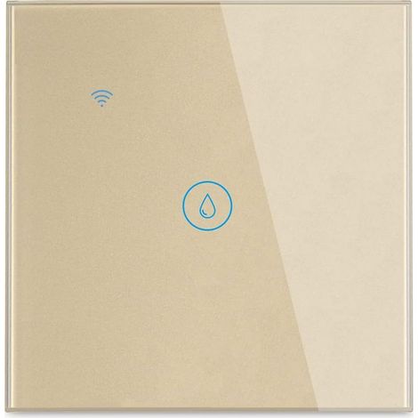 (20A 4000W Doré) Commutateur de Chauffe Eau sans Fil APP Sensible à la Voix Écran Tactile Panneau de Verre Anti humidité Convient pour la Maison Hôtel (1/4)