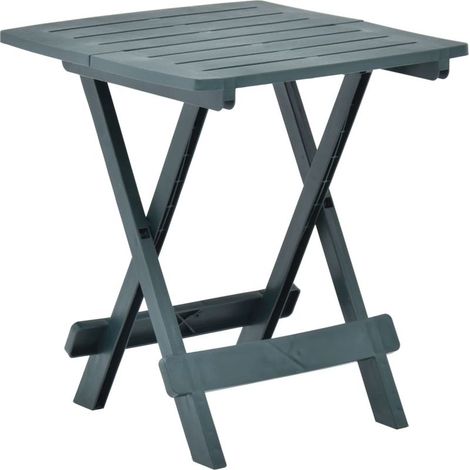 Table pliable de jardin vert 45x43x50 cm plastique (1/5)