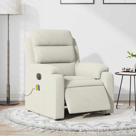 Massagesessel Elektrisch Creme Samt (1/5)