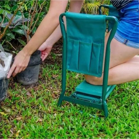 Tapis de jardin pliable et siège avec kit, banc de jardinage, tapis en mousse EVA, tapis de jardin, cadeaux de jardinage pour les hommes et les femmes