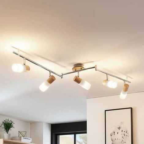 [GEBRAUCHT] B-Ware Lindby Led Holzstrahler Christoph Deckenlampe Deckenleuchte Leuchte 5 Flammig