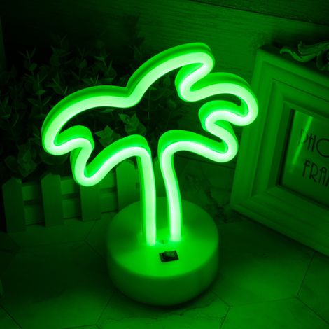 Enseigne néon LED USB/piles – Socle inclus – Décoration murale chambre, bar, mariage, anniversaire (1/5)