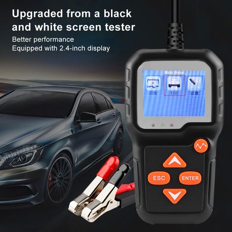 Testeur de batterie KW650 (6V-12V) pour voitures, motos, vélos électriques et tondeuses à gazon (marque agréée) (1/5)