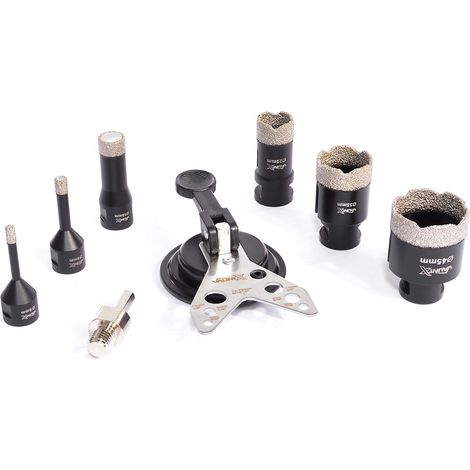 Vaunt X M14 Diamond Holesaw 8 Piece Set Porcelain Tile Hard Stone Brick Cutting (1/5)