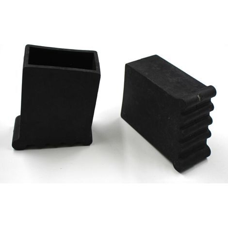 Leiterfüße 50 x 25 cm, Schutzkappen für Leitern, rutschfeste Gummifüße für Stehleitern, Schraubfüße mit Schrauben, 4 Stück, schwarz