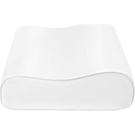 Oreiller mémoire de forme, design ergonomique double hauteur, sommeil côté, dos (1/5)
