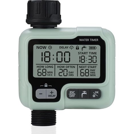 johgee Minuterie Arrosage Automatique pour Jardin, Programmateur d'Arrosage Extérieur, Minuteur Arroseur (1/5)