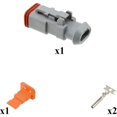 Kit connettore serie DT porta femmina 2 vie CE04